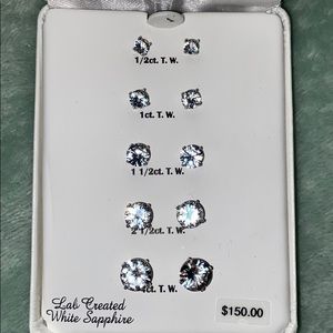 White Sapphire Earrings